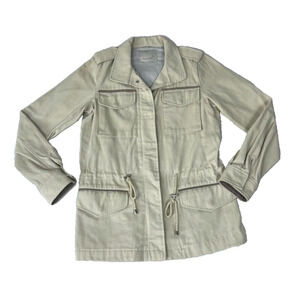 Soia and Kyo Jacket Womens XS Cream Military Field Utility Pockets